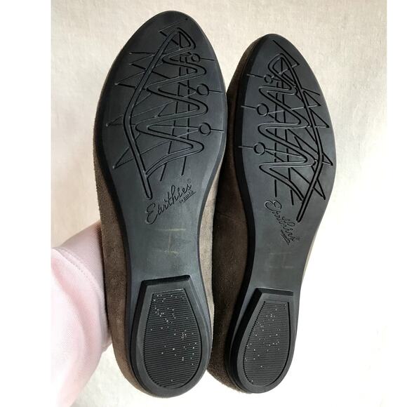 Earthies by Earth Brown Suede Ballet Slippers w Crossover Cords size 8.5 - Picture 9 of 16